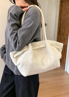 Sac fourre-tout en peluche Teddy Bear pour femme Zeyu, grande capacité, poignée supérieure, sac à main décontracté, sac à bandoulière, sac à main en fausse fourrure écologique, ODM