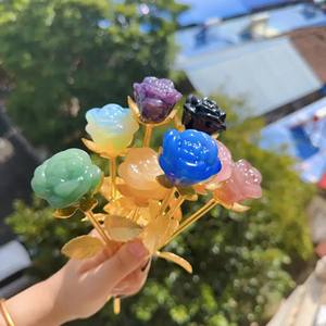 Cristal Pulido al por Mayor para Artesanía, Sanación Espiritual, Cuarzo Rosa, Amatista, Flor de Cristal, Mascota para Decoración del Hogar - Product Image 4