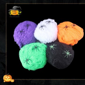 Décorations d'Halloween : Toiles d'araignées rondes, 5 couleurs, pour intérieur et extérieur, idéales pour maison hantée, escape room, décor de film - Product Image 5