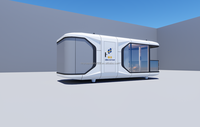 Base de ponton flottant préfabriquée, mini-cabine de lac, style capsule, maison flottante
