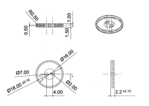Thụ động nút RFID giặt <span class=keywords><strong>Tag</strong></span> cho quản lý may mặc đồng phục Nhiệt độ cao RFID PPS đồng xu <span class=keywords><strong>tag</strong></span> <span class=keywords><strong>LF</strong></span> 125Khz iso11785 - Product Image 6