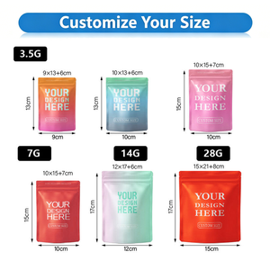 Bolsa de Embalaje de Grado Alimenticio Reutilizable de 3.5g con Diseño Gráfico Vibrante para Productos de Fumar, Tipo Stand Up Pouch, Personalizada, Venta al por Mayor - Product Image 5