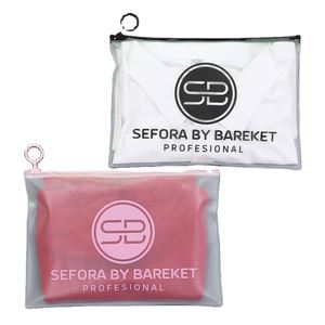 Matte Custom Cosmetics Clothing Packaging <b>Plastic</b> <b>Bags</b> with PVC <b>for</b> Swimwear Jewelry <b>Clothes</b> Pink Frosted Zipper Shopping <b>Bag</b> - Product Image 1