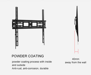 <span class=keywords><strong>Support</strong></span> <span class=keywords><strong>mural</strong></span> de télévision fixe, économique, montage facile pour écran plat avec <span class=keywords><strong>Angle</strong></span> <span class=keywords><strong>d</strong></span>'inclinaison - Product Image 4
