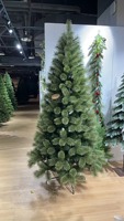 Arbre de Noël artificiel Treesmas à aiguilles de pin NC24010029 PVC/MÉTAL Vert foncé 290 lumières Personnalisable Intérieur/Extérieur En solde