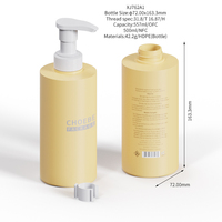 Botol Pompa Lotion Silinder Kosong 500ml Matte HDPE Warna Kustom Choebe Choebe Baru untuk Kemasan Sampo Kondisioner dan Sabun Mandi
