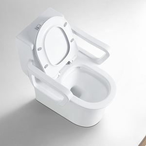 Tráng men gốm sứ vệ sinh một mảnh WC nhà vệ sinh người xử lý có thể truy cập nhà vệ sinh cao cho người khuyết tật tay vịn - Product Image 5