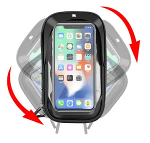 Устойчивая сумка на руль для велосипеда, держатель сотового телефона для GPS, водонепроницаемая сумка на велосипедную раму, сенсорный экран из ТПУ