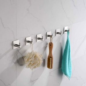 Stainless Steel Self-Adhesive <b>Kitchen</b> Bathroom Wall <b>Hooks</b> & Hangers Anti-Slip Heavy Duty Eco-Friendly Multifunction for RV Use - Product Image 4