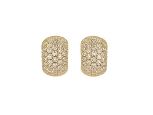 ต่างหูแบบห่วงประดับเพชรทรงรี ทองคำขาว 18K เครื่องประดับหรูหรา ป้องกันการแพ้ สำหรับผู้หญิง - Product Image 6