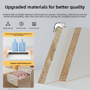 Modern Style Solid Wood 20CM <strong>30cm</strong> <strong>Bedside</strong> <strong>Table</strong> with Narrow Gap Storage Cabinet for Home Bedroom Furniture - Product Image 2