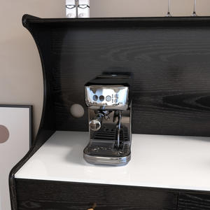 Aparador de Madera Maciza de Roble Negro, Estilo Retro, Mueble para Té y Vino, Almacenamiento para Sala de Estar, Estilo Americano Francés Minimalista - Product Image 3