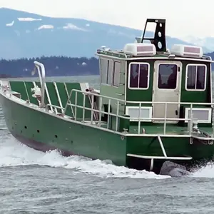 Péniche de débarquement bateau de travail de 50 pieds à vendre bateau de ferry en aluminium à fond plat