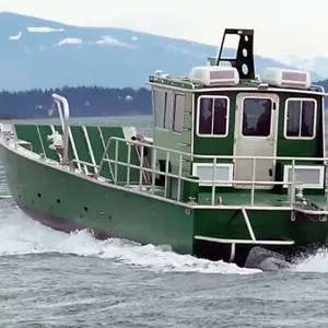 Landing Craft 50ft Working Boat for Sale Flat Bottom Aluminum Ferry Boat Ship