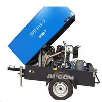 Compresseur d'air diesel LUY050-7 Altas Copco Head Kubota Jack Hammer 185 Cfm 185cfm pour l'exploitation minière