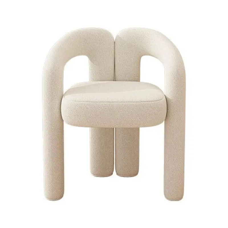 Modern simple household bedroom makeup chair vanity stool cream wind dining table backrest chair nail stool wholesale