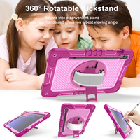 Étui robuste pour tablette avec rotation à 360° pour Samsung Galaxy Tab S9 S9 FE S10 FE S10 Lite 10,9 pouces avec sangle de main et sangle d'épaule