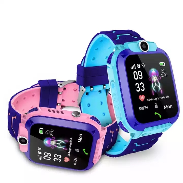Waterproof IP67 Children's SOS Location Tracking Smart Watch 2G SIM Card Two-way Call Answer Calls Multi-Language GPS Kids