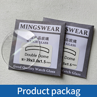 Verre minéral Double dôme 1.5mm d'épaisseur 40-49.5mm diamètre montres outils de réparation accessoires pièces de Surface usine en gros personnalisé