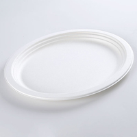 Assiettes de bagasse de 9 pouces jetables de haute qualité compostables assiettes en papier de bagasse de canne à sucre biodégradables blanches de 6 pouces
