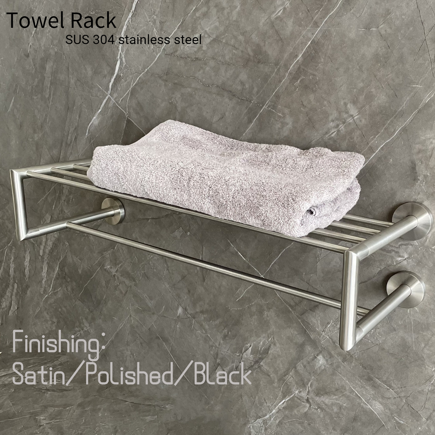 SANO Shower Storage Shelf ODM 304 Stainless Steel Towel Holders Bar Rail