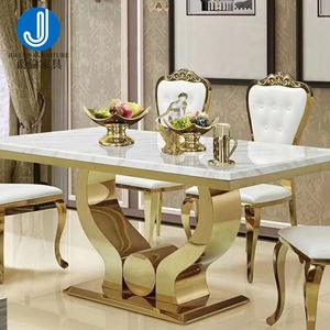 Mesa de Comedor de Mármol para 4 Personas, Juego de Mesa de Comedor para el Hogar - Product Image 4