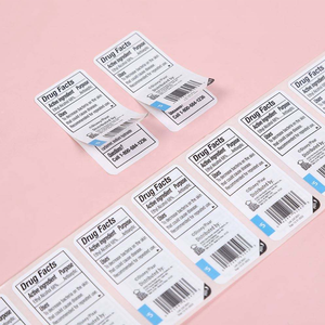 Étiquettes personnalisées imperméables et résistantes à l'huile, autocollantes à décoller, adhésives à double face, en PP, découpées, imprimées UV pour emballage - Product Image 1