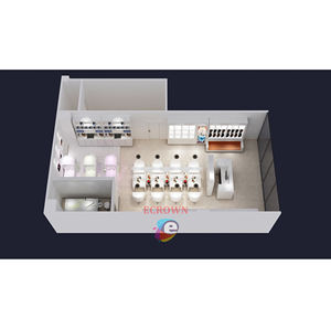 Restaurante personalizado peluca mostrador barbería muebles/centro de bolos Diseño de Interiores quiosco salón <span class=keywords><strong>corte</strong></span> para centro de entretenimiento - Product Image 6