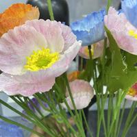 Nouveau Bouquet de Fleurs Artificielles de Haute Qualité Matériaux Décoratifs Floraux pour Forêt Décoration de Mariage Fausses Fleurs Coquelicots Artificiels