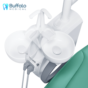 Buffalo elektrik kumandalı Metal dişçi sandalyesi giriş seviyesi klinikler için LED ışık ayarlanabilir kol dayama ekonomik - Product Image 6