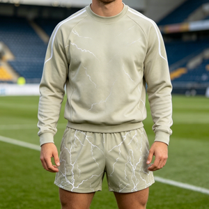 Custom Printed Lightning Pattern Men's Quick Dry Drawstring Shorts Double <b>Layer</b> Mesh Fabric Casual Style <b>Mid</b> Waist Short - Product Image 4