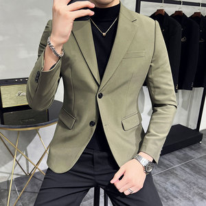 Một Ánh Sáng Trưởng Thành Phong Cách Bốn Mùa Thời Trang Anh Kinh Doanh Giản Dị Hai Nút Phù Hợp Với Áo Khoác - Product Image 3