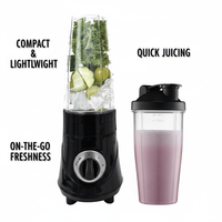Meilleur Prix Mixeur Électrique Commercial à Marque Blanche, Mini Blender de Cuisine 350 Watts, Machine à Smoothies en Verre Tritan pour Usage Domestique