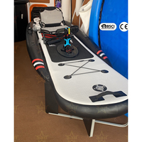 Planche de pêche gonflable en PVC avec siège et porte-cannes, planche de paddle gonflable pour 1 personne, kayak gonflable