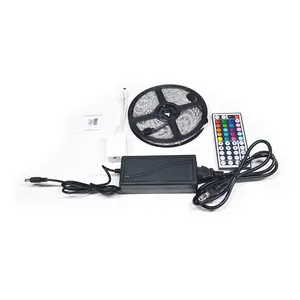 Impermeabile di RGB 5m Luce di Striscia 44Key IR Remote Controller DC 12V di Alimentazione 5050 60LED HA CONDOTTO LA Luce di Striscia kit