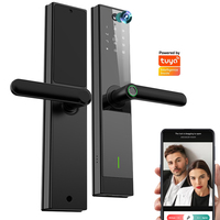 Nouvelle porte de prix usine de conception avec serrure intelligente par téléphone, serrures électroniques avec caméra pour la maison