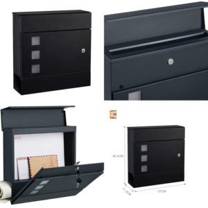 Boîte aux lettres <span class=keywords><strong>murale</strong></span> moderne, durable, résistante aux intempéries, en métal avec revêtement en poudre, pour appartement - Product Image 3