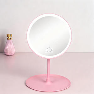Miroir de maquillage LED en plastique avec éclairage, miroir de beauté éclairé par LED, miroir de maquillage cosmétique avec plateau de rangement, miroir de maquillage cosmétique de qualité supérieure - Product Image 1
