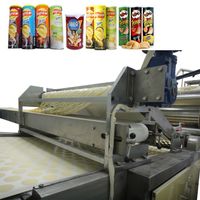 Machine industrielle automatique de fabrication de chips de pommes de terre croustillantes, type Pringles et Lays, en boîte tubulaire, empilable