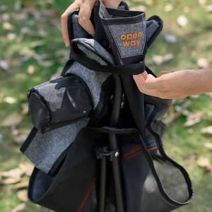 Chaise de jardin pliante Open Way noire, fauteuil portable en maille rectangulaire 58x58x90cm, pliable pour usage extérieur - Product Image 1