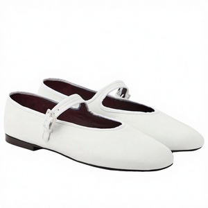 Custom Factory Plus Size Comfortable <b>Square</b> Toe Flat Dance Shoes Rubber Outsole <b>Adjustable</b> Strap Buckle Strap Closure - Product Image 2