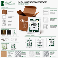 Sachets de café imprimés sur mesure, emballages pour café filtre, sachets de café jetables, enveloppes de poudre de café, Bolsa De Cafe