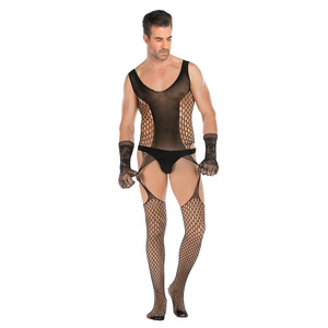 Bas de corps jacquard pour <span class=keywords><strong>homme</strong></span> <span class=keywords><strong>sexy</strong></span> Bas résille pour <span class=keywords><strong>homme</strong></span> <span class=keywords><strong>sexy</strong></span> Lingerie avec ensemble de gants en dentelle - Product Image 6