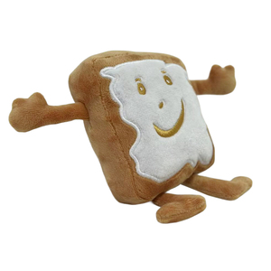 Op Maat Gemaakte Hond Interactief Brood Pluche Speelgoed Cartoon Brood Stijl Hond Training Piepen Knuffel - Product Image 3