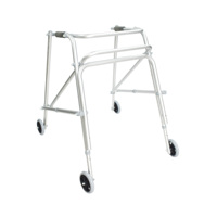 Marcheurs handicapés légers en aluminium d'escalier de mobilité argentée médicale d'entraînement avec des roues pour des adultes