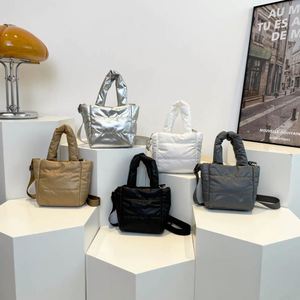 Customized Logo <b>Quilted</b> Handbags Adjustable <b>Single</b> Shoulder Strap Sling Bags Mini Women Puffer Tote Bags - Product Image 2