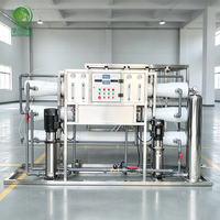 Purificateur d'eau RO industriel à double étage, débit d'eau personnalisé pour la préparation d'eau pure en usine