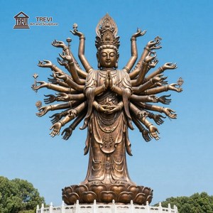 Escultura de Buda de las <span class=keywords><strong>Mil</strong></span> Manos de Bronce TREVI, Estatua Budista Tradicional Antigua Personalizada de Gran Tamaño para Decoración de Templos - Product Image 1