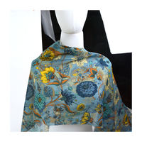 Populer Digital dicetak bunga kustom nilon Sheer Rayon desainer Couture Toub Lagen 100 Asli swiss Voile kain untuk Rok