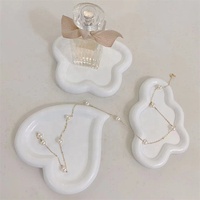 Plateau à bijoux en résine, forme nuage, cœur, fleur, plat de rangement décoratif pour vanité, présentoir de cadeaux